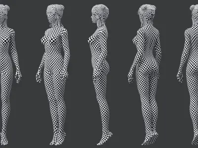 Asian female 3D model