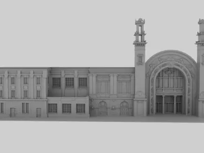 Theater Low-poly 3D model