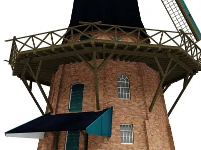 3D Traditional Windmill DETAILED 3D model