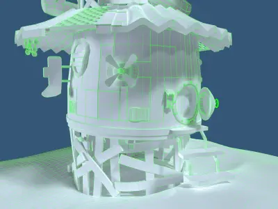 Old School Crash Bandicoot-themed 3D Environment Low-poly 3D model