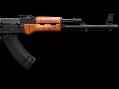 AK-74 AK-74N Kalashnikov Assault Rifle  Low-poly 3D model