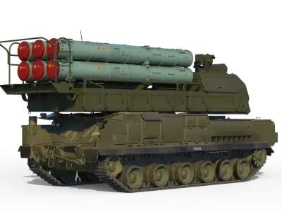 Buk M3 SA-17 Viking missile systems 3D model