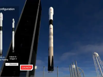 SpaceX Falcon 9 - Block 5 - Rocket Free low-poly 3D model