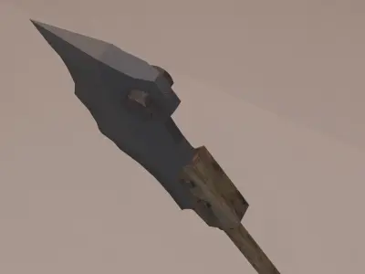 Survivalists axe PBR Low-Poly Game READY Low-poly 3D model