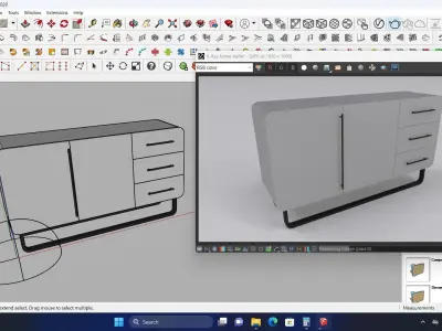 Cabinet nordic Free 3D model