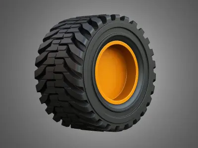H21D Forestry Harvester Wheel and Tire 3D model