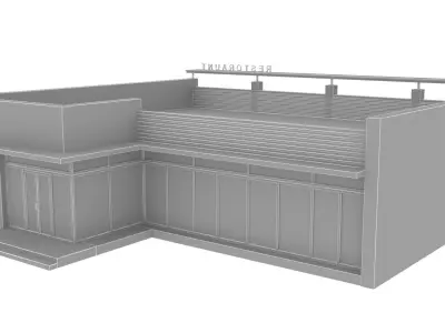 restaurant Low-poly 3D model