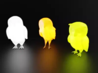 Indirect lighting for Owls 3D model