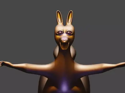 Squirrel cartoon Free low-poly 3D model