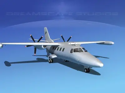 Dreamscape AF-44 Star Executive Bare Metal 3D model
