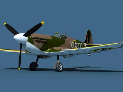 Supermarine Spitfire Mk5C V02 RAF 3D model