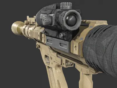 GS-777 Rocket Launcher With Ammunition Low-poly 3D model