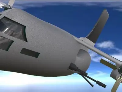 AC 130 guship Free 3D model