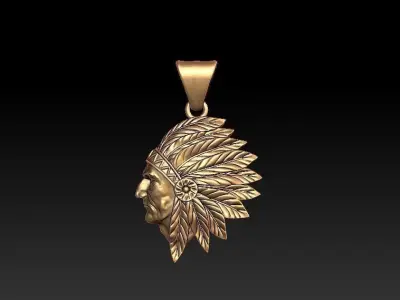 indian pendant 3D print model