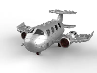 futuristic Plane 3D model