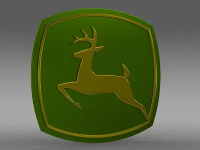 John Deer logo 3D model