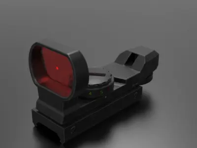 Reflex Red Dot Sight Low-poly 3D model