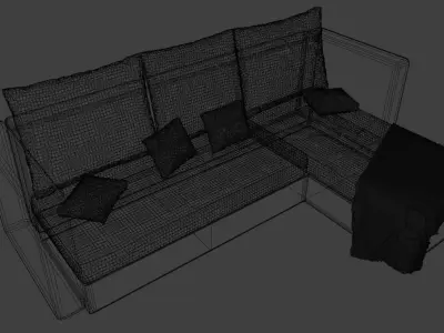 Elegant Couch Free 3D model