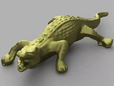 Crocodile gold 3D print model