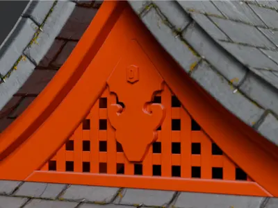 Japanese Shrine 3d Model 3D model