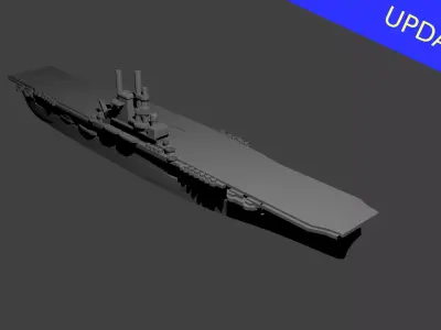 US Aircraft Carrier Wasp 3D print model