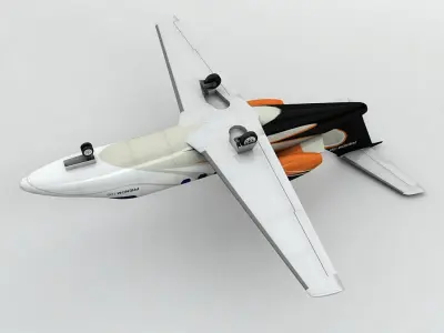  Embraer Phenom 100 Aircraft Low-poly 3D model