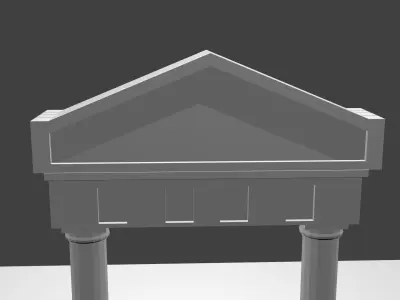 3 Greek Ancient Architecture Base Mesh Free low-poly 3D model