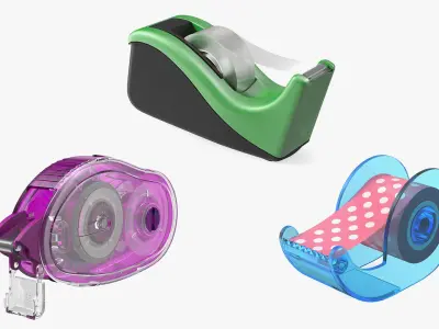 Desk Tape Dispensers Collection 3D model