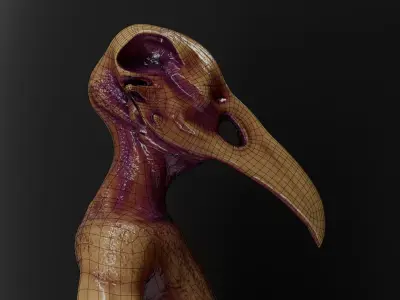 Opium Bird  Low-poly 3D model