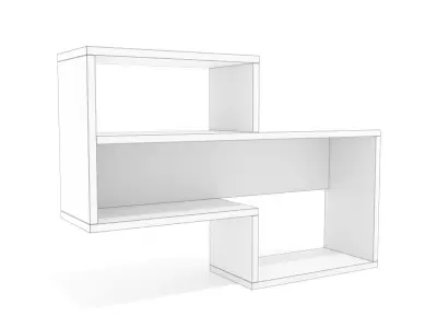 Floating Wall Shelf Unit Free 3D model