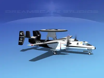 Grumman E-2C Hawkeye V15 3D model