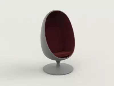 Basic Egg Chair 3D Model Free low-poly 3D model