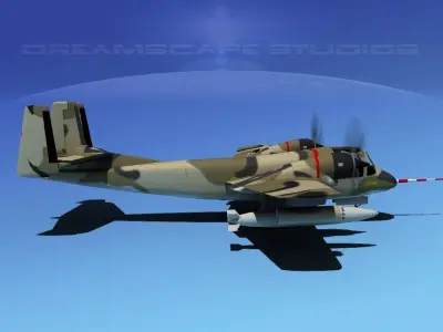 Grumman OV-1D Mohawk V10 3D model