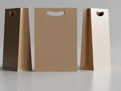 Paper Shopping Bag 3D model