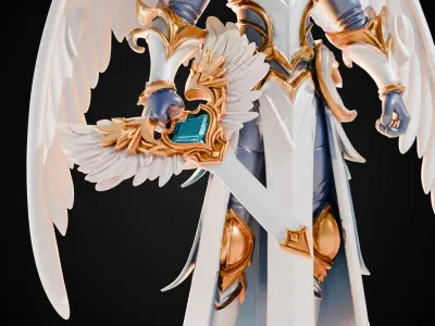 Stylized Sword - Paladin Sword Radiant Oath - Game Ready 3D model