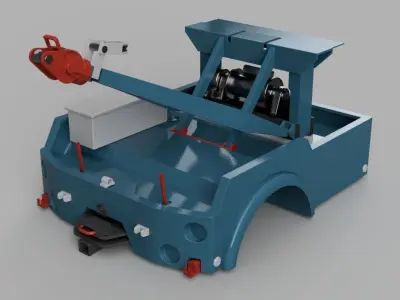 Industrial wrecker parts 3D model 3D model