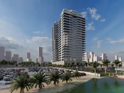 Modern Residential Towers with Mall 3D model