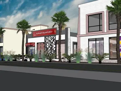 Commercial Street Design Project A87 DWG SketchUp 3D model
