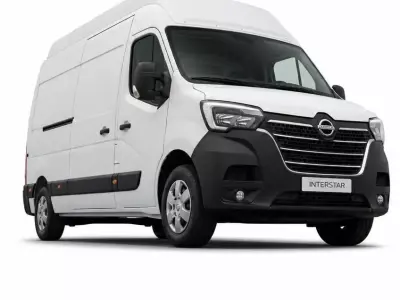 White Nissan Interstar High Roof  Van Commercial Delivery van 3D model