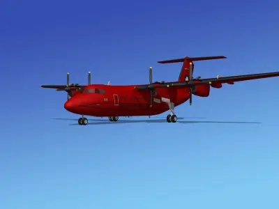 Dehavilland DHC-7 British Antarctic Team 3D model