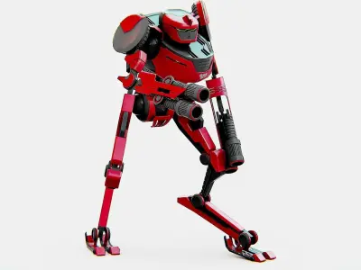 MILITARY DROID ELOSH Rigged for Unreal Engine - Unity - MIXAMO 3D model