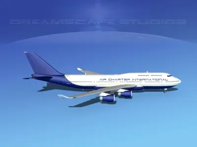 Boeing 747-400 Air Charter Intl 3D model