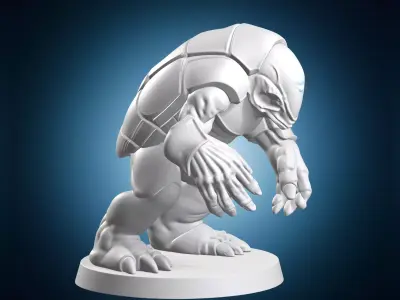 Alien Creature Armored Shell Miniature Sculpt 3D print model