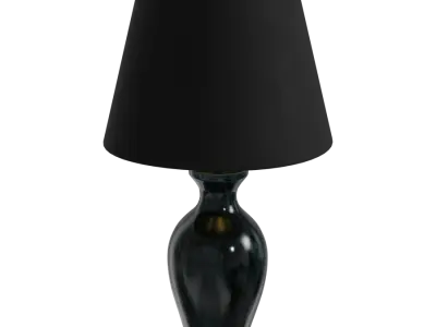  Eno Ceramic Danteur Peacock Shade Lamp Model, Black 