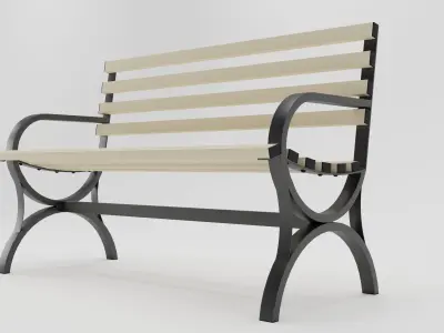 Park Bench Model 3D model