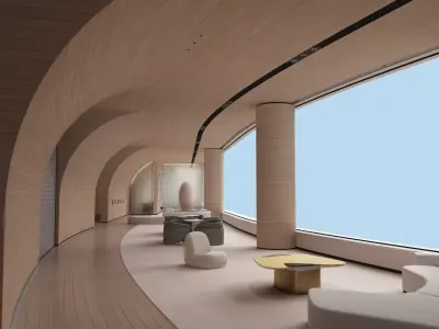 The Hotel Lobby 11 3D model