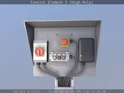 Control Element 5 High-Poly Version 3D model