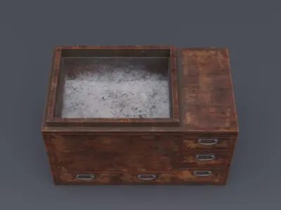 Japanese Brazier Low-poly 3D model