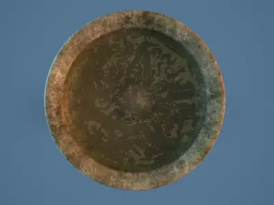 Birthbath bird bath Low-poly 3D model