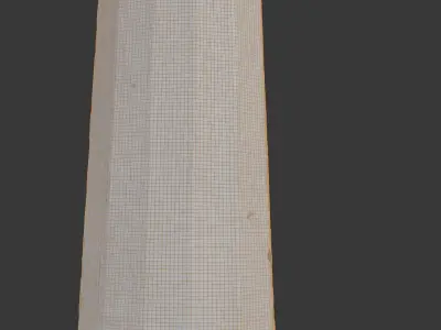 Antique Stone Column Scan Low-poly 3D model